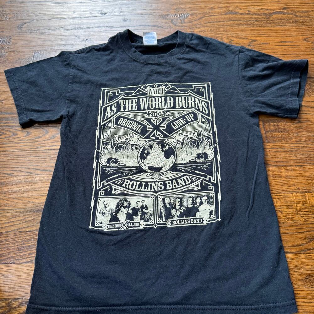 Henry Rollins Band 2006 Concert Small Black Tour Tee As the World Burns Punk